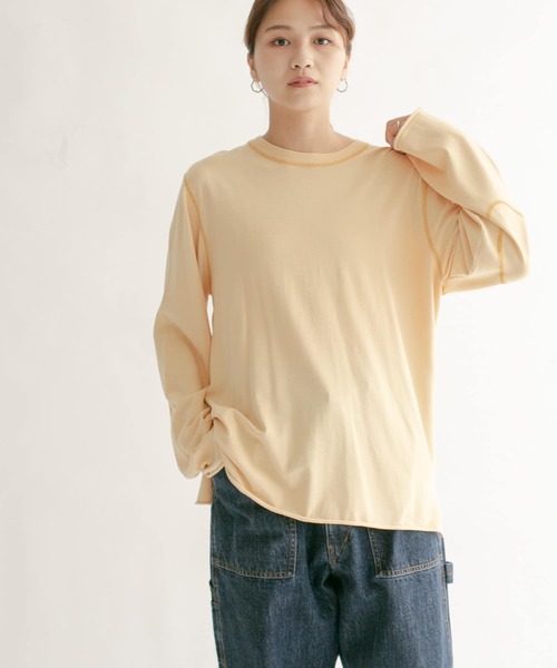 KBF（ケイビーエフ）の「マシンウォシャブルオーバーサイズニット（ニット/セーター・レディース・オレンジ系その他/ブラック/アイボリー/ブルー系その他・ONE）」の13枚目の写真