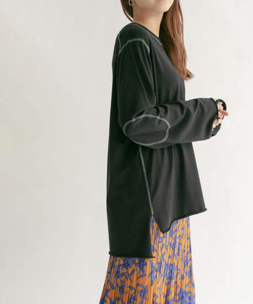 KBF（ケイビーエフ）の「マシンウォシャブルオーバーサイズニット（ニット/セーター・レディース・オレンジ系その他/ブラック/アイボリー/ブルー系その他・ONE）」の18枚目の写真