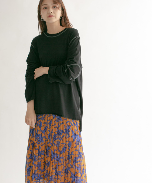 KBF（ケイビーエフ）の「マシンウォシャブルオーバーサイズニット（ニット/セーター・レディース・オレンジ系その他/ブラック/アイボリー/ブルー系その他・ONE）」の20枚目の写真