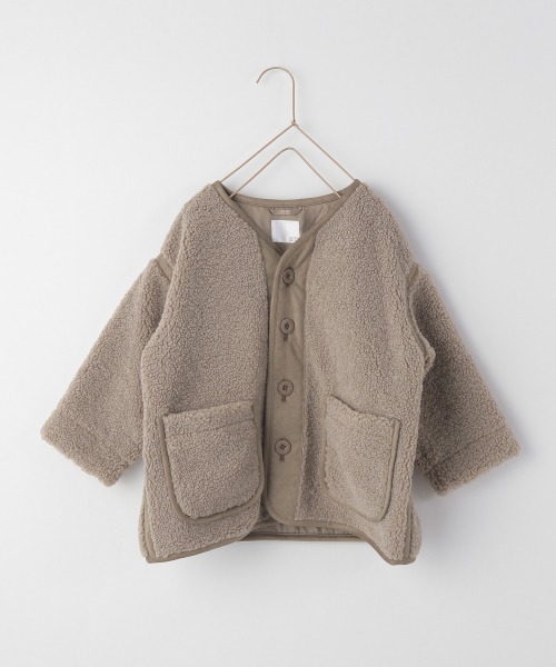 LOWRYS FARM（ローリーズファーム）の「ボアブルゾン　215181（ブルゾン・キッズ・アイボリー/ベージュ/グリーン/パープル・110cm/120cm/130cm）」の2枚目の写真