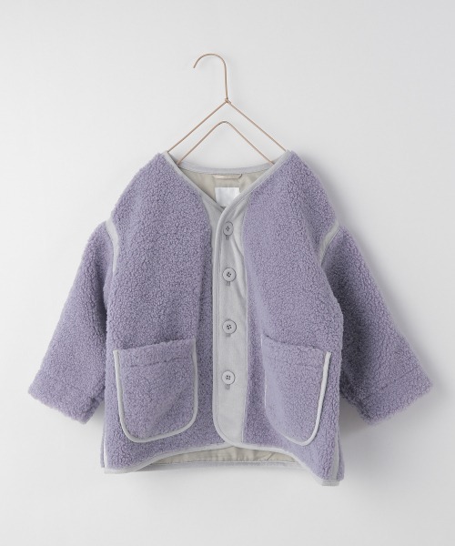 LOWRYS FARM（ローリーズファーム）の「ボアブルゾン　215181（ブルゾン・キッズ・アイボリー/ベージュ/グリーン/パープル・110cm/120cm/130cm）」の4枚目の写真