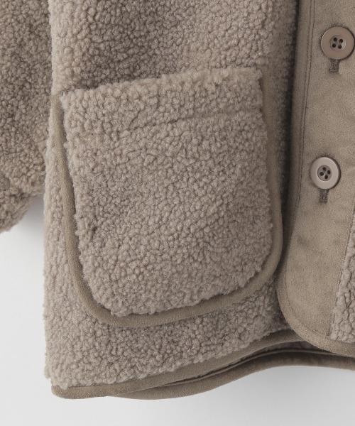 LOWRYS FARM（ローリーズファーム）の「ボアブルゾン　215181（ブルゾン・キッズ・アイボリー/ベージュ/グリーン/パープル・110cm/120cm/130cm）」の9枚目の写真