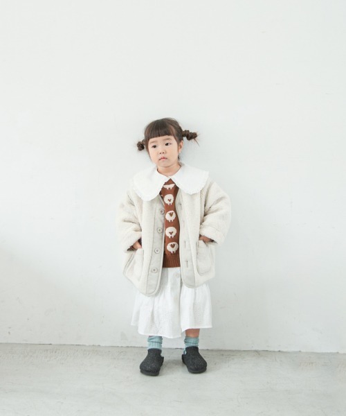 LOWRYS FARM（ローリーズファーム）の「ボアブルゾン　215181（ブルゾン・キッズ・アイボリー/ベージュ/グリーン/パープル・110cm/120cm/130cm）」の21枚目の写真