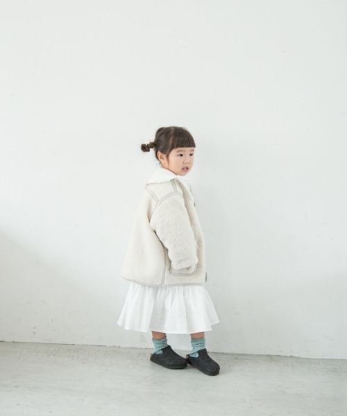 LOWRYS FARM（ローリーズファーム）の「ボアブルゾン　215181（ブルゾン・キッズ・アイボリー/ベージュ/グリーン/パープル・110cm/120cm/130cm）」の22枚目の写真