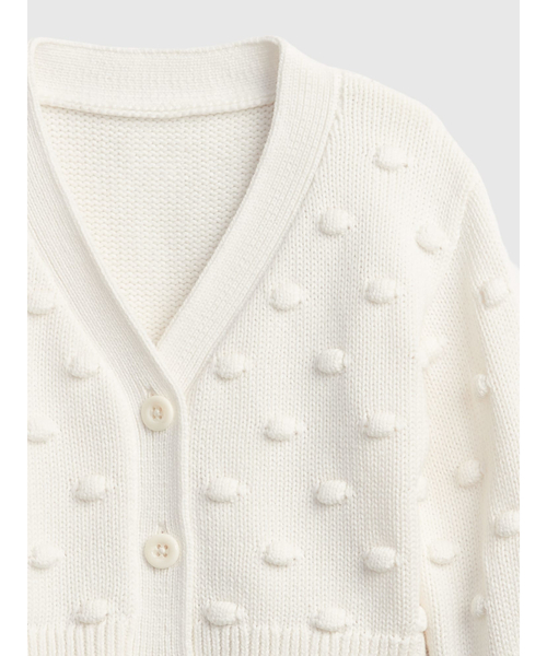 GAP（ギャップ）の「ポンポン編み カーディガン (ベビー)（カーディガン/ボレロ・キッズ・ホワイト系その他・12-18 M/18-24M/6-12 M/3-6M）」の3枚目の写真