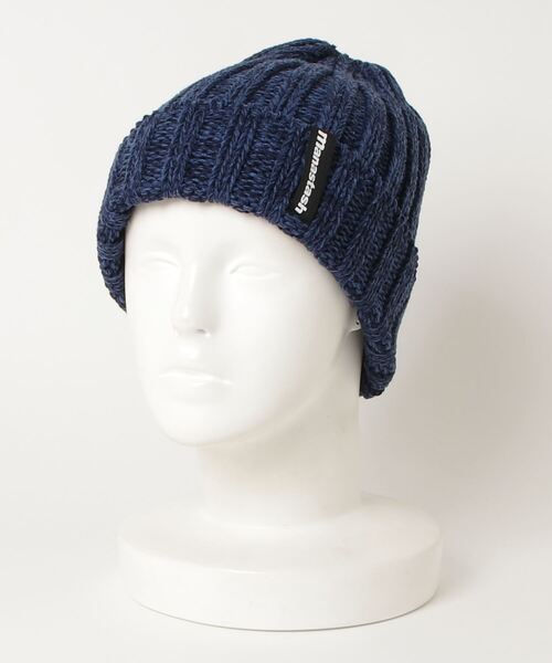 MANASTASH（マナスタッシュ）の「MANASTASH/マナスタッシュ　90 LOGO BEANIE Ⅱ　ビーニー（ニットキャップ/ビーニー・メンズ・タン/ダークオリーブ/インディゴブルー/ライトベージュ/ライトブルーグレー/ブラック/ボルドー/ゴールド・FREE）」の7枚目の写真