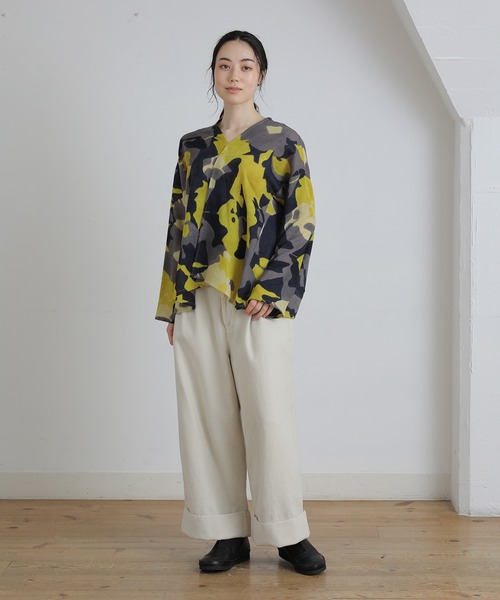 Plantation（プランテーション）の「ブラリーフラワー/ブラウス（シャツ/ブラウス・レディース・イエロー/グリーン・M size）」の8枚目の写真