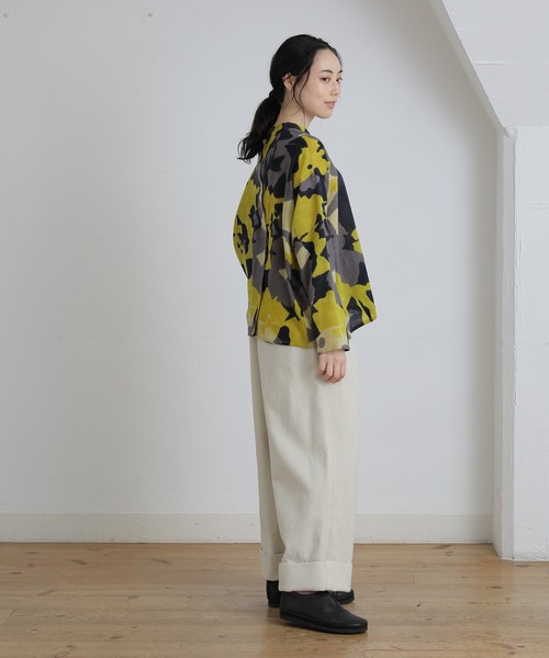 Plantation（プランテーション）の「ブラリーフラワー/ブラウス（シャツ/ブラウス・レディース・イエロー/グリーン・M size）」の5枚目の写真