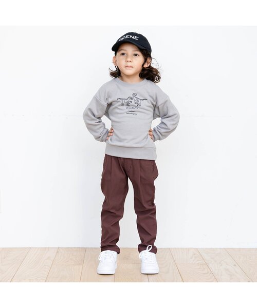 BREEZE(ブリーズ)の「/WEB限定タックテーパードパンツ_ストレッチ(その他パンツ・キッズ・ネイビー/ブラウン/グレー/カーキ/オレンジ/チャコール・90/100/110/120/80/130/140)」の7枚目の写真