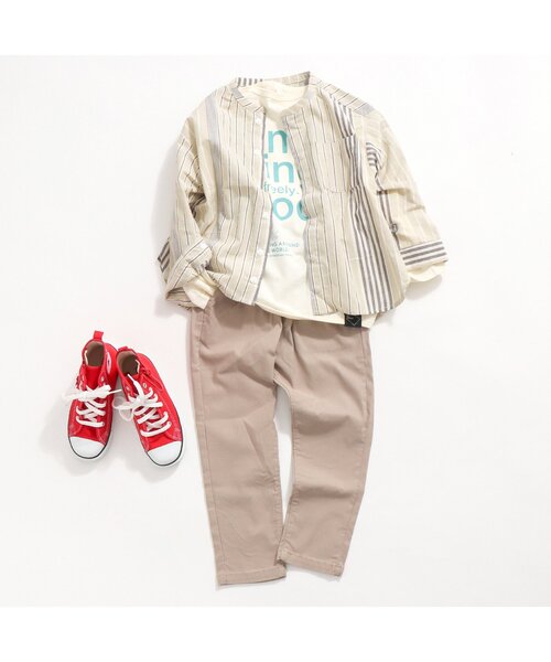 BREEZE(ブリーズ)の「/WEB限定タックテーパードパンツ_ストレッチ(その他パンツ・キッズ・ネイビー/ブラウン/グレー/カーキ/オレンジ/チャコール・90/100/110/120/80/130/140)」の11枚目の写真