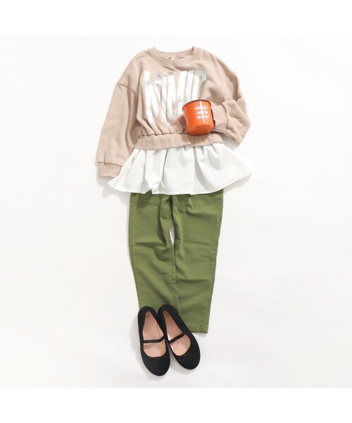 BREEZE(ブリーズ)の「/WEB限定タックテーパードパンツ_ストレッチ(その他パンツ・キッズ・ネイビー/ブラウン/グレー/カーキ/オレンジ/チャコール・90/100/110/120/80/130/140)」の12枚目の写真