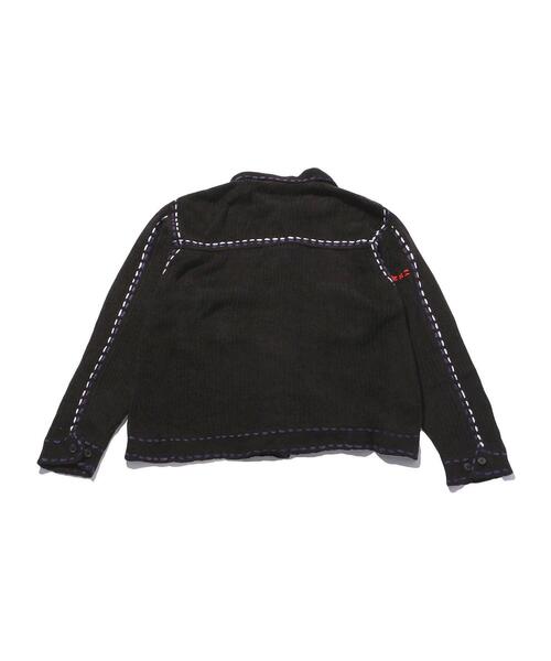 PHINGERIN（フィンガリン）の「＜PHINGERIN (フィンガリン）＞ PG1 KNIT/ニット（ブルゾン・メンズ・ブラック/ホワイト・M/S/L）」の3枚目の写真