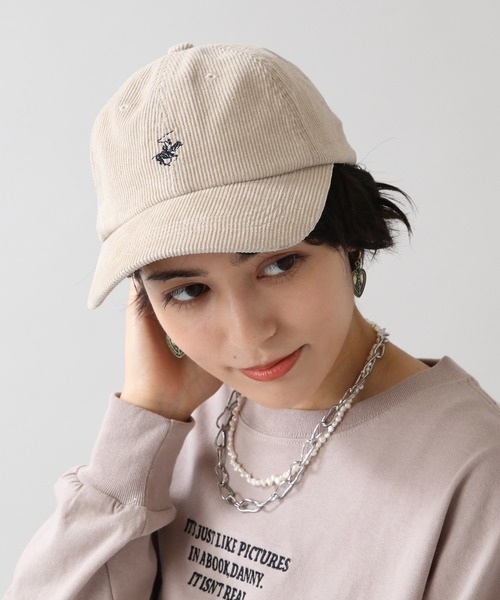 BEVERLY HILLS POLO CLUB（ビバリーヒルズポロクラブ）の「Beverlyhill's POLO CLUB/コ－デュロイ/刺繍LOW CAP/957204（キャップ・メンズ・ブラック/ベージュ/グレー/ブラウン・FREE）」の4枚目の写真
