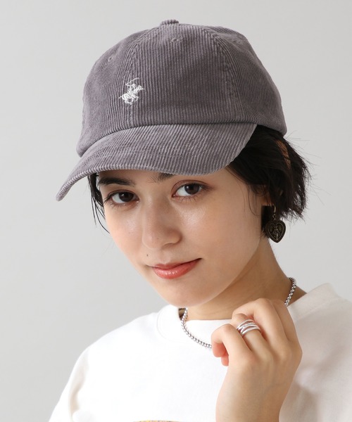BEVERLY HILLS POLO CLUB（ビバリーヒルズポロクラブ）の「Beverlyhill's POLO CLUB/コ－デュロイ/刺繍LOW CAP/957204（キャップ・メンズ・ブラック/ベージュ/グレー/ブラウン・FREE）」の2枚目の写真