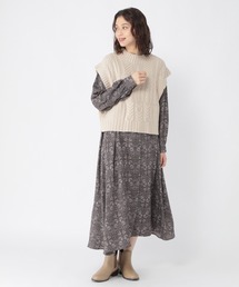 studio CLIP | ダブルフロントプリントワンピース(ワンピース)