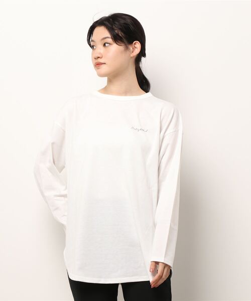 ehka sopo（エヘカソポ）の「フォトプリントビッグTシャツ（Tシャツ/カットソー・レディース・オフホワイト/ラベンダー/キナリ・ﾌﾘ-）」の10枚目の写真