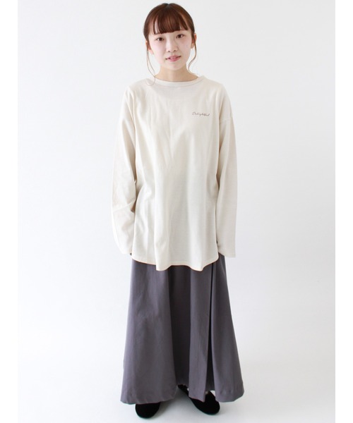 ehka sopo（エヘカソポ）の「フォトプリントビッグTシャツ（Tシャツ/カットソー・レディース・オフホワイト/ラベンダー/キナリ・ﾌﾘ-）」の15枚目の写真