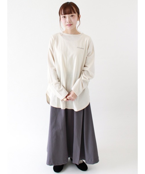 ehka sopo（エヘカソポ）の「フォトプリントビッグTシャツ（Tシャツ/カットソー・レディース・オフホワイト/ラベンダー/キナリ・ﾌﾘ-）」の20枚目の写真