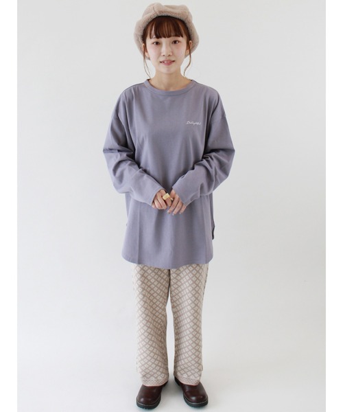 ehka sopo（エヘカソポ）の「フォトプリントビッグTシャツ（Tシャツ/カットソー・レディース・オフホワイト/ラベンダー/キナリ・ﾌﾘ-）」の21枚目の写真