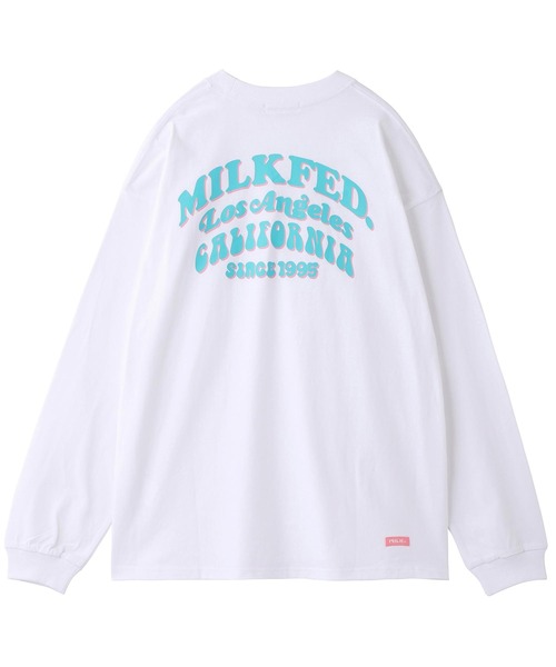 MILKFED.(ミルクフェド)の「LS TEE ARCH COOPER LOGO(Tシャツ/カットソー・レディース・ホワイト/ネイビー/ライトブルー/ブラック/オフホワイト・ONE SIZE)」の15枚目の写真