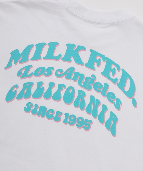 MILKFED.(ミルクフェド)の「LS TEE ARCH COOPER LOGO(Tシャツ/カットソー・レディース・ホワイト/ネイビー/ライトブルー/ブラック/オフホワイト・ONE SIZE)」の11枚目の写真