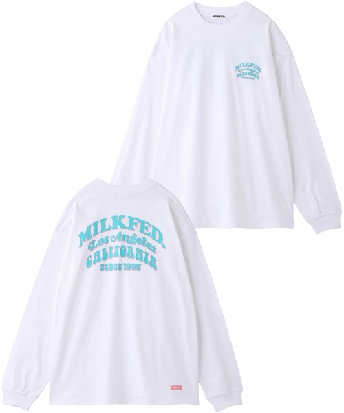 MILKFED.(ミルクフェド)の「LS TEE ARCH COOPER LOGO(Tシャツ/カットソー・レディース・ホワイト/ネイビー/ライトブルー/ブラック/オフホワイト・ONE SIZE)」の17枚目の写真