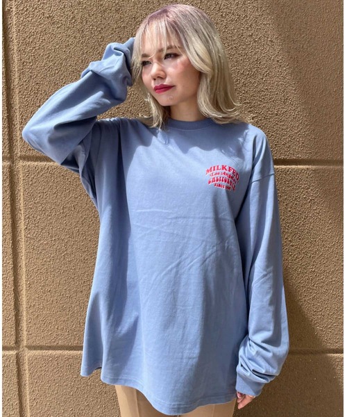 MILKFED.(ミルクフェド)の「LS TEE ARCH COOPER LOGO(Tシャツ/カットソー・レディース・ホワイト/ネイビー/ライトブルー/ブラック/オフホワイト・ONE SIZE)」の20枚目の写真