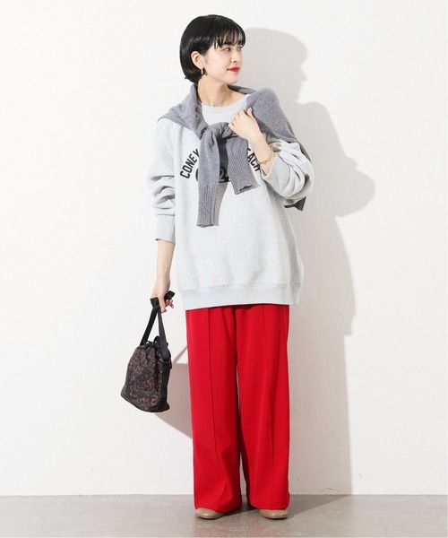 JOURNAL STANDARD（ジャーナルスタンダード）の「ダブルクロスイージースラックスパンツ（スラックス・レディース・イエロー/グリーン/レッド・38/36）」の7枚目の写真