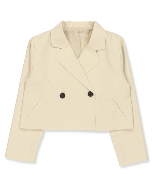 SPINNS（スピンズ）の「ショート丈テーラードジャケット（テーラードジャケット・レディース・ブラック/ブラウン/アイボリー・ONESIZE）」の12枚目の写真