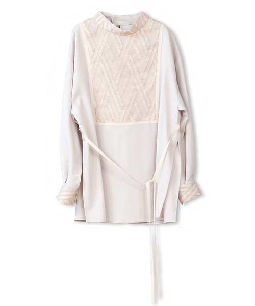 La SRIC(ラスリック)の「La SRIC / カットJQハイネックBL(シャツ/ブラウス・レディース・ベージュ/グレー/ブラック・38)」の18枚目の写真