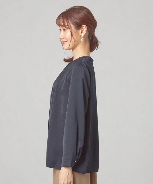 closet story(クローゼットストーリー)の「<closet story(クローゼットストーリー)>カサネネック マエタテ ブラウス(シャツ/ブラウス・レディース・ネイビー/ライム/ナチュラル・FREE)」の4枚目の写真