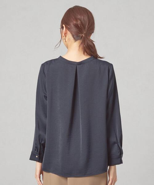 closet story(クローゼットストーリー)の「<closet story(クローゼットストーリー)>カサネネック マエタテ ブラウス(シャツ/ブラウス・レディース・ネイビー/ライム/ナチュラル・FREE)」の6枚目の写真