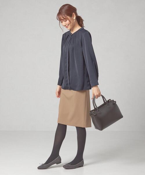 closet story(クローゼットストーリー)の「<closet story(クローゼットストーリー)>カサネネック マエタテ ブラウス(シャツ/ブラウス・レディース・ネイビー/ライム/ナチュラル・FREE)」の14枚目の写真