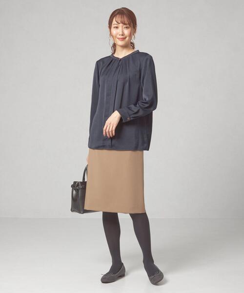 closet story(クローゼットストーリー)の「<closet story(クローゼットストーリー)>カサネネック マエタテ ブラウス(シャツ/ブラウス・レディース・ネイビー/ライム/ナチュラル・FREE)」の8枚目の写真