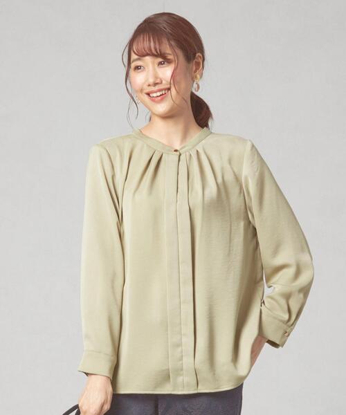 closet story(クローゼットストーリー)の「<closet story(クローゼットストーリー)>カサネネック マエタテ ブラウス(シャツ/ブラウス・レディース・ネイビー/ライム/ナチュラル・FREE)」の12枚目の写真