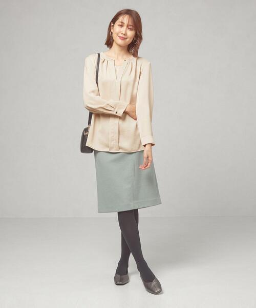 closet story(クローゼットストーリー)の「<closet story(クローゼットストーリー)>カサネネック マエタテ ブラウス(シャツ/ブラウス・レディース・ネイビー/ライム/ナチュラル・FREE)」の5枚目の写真