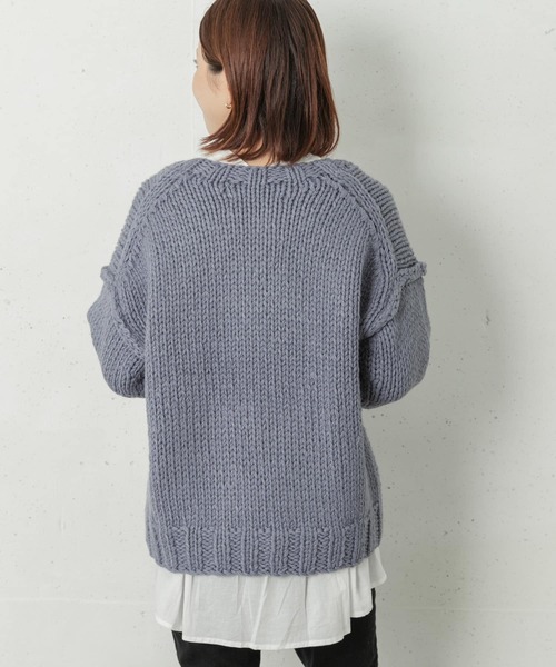 URBAN RESEARCH Sonny Label(アーバンリサーチサニーレーベル)の「ハンドニットプルオーバー(ニット/セーター・レディース・オフホワイト/ブルー系その他/ミント・FREE)」の11枚目の写真