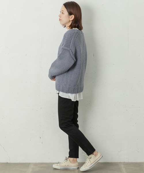 URBAN RESEARCH Sonny Label(アーバンリサーチサニーレーベル)の「ハンドニットプルオーバー(ニット/セーター・レディース・オフホワイト/ブルー系その他/ミント・FREE)」の13枚目の写真