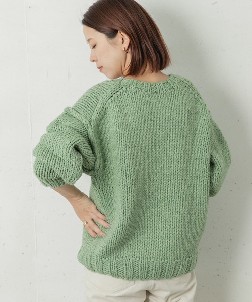 URBAN RESEARCH Sonny Label(アーバンリサーチサニーレーベル)の「ハンドニットプルオーバー(ニット/セーター・レディース・オフホワイト/ブルー系その他/ミント・FREE)」の5枚目の写真