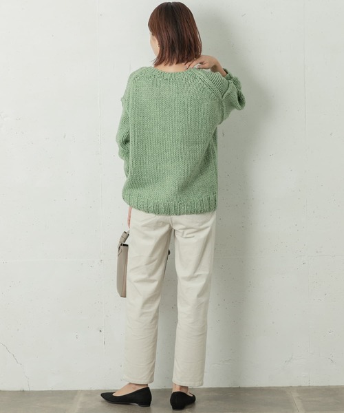 URBAN RESEARCH Sonny Label(アーバンリサーチサニーレーベル)の「ハンドニットプルオーバー(ニット/セーター・レディース・オフホワイト/ブルー系その他/ミント・FREE)」の8枚目の写真