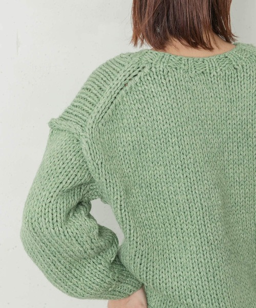 URBAN RESEARCH Sonny Label(アーバンリサーチサニーレーベル)の「ハンドニットプルオーバー(ニット/セーター・レディース・オフホワイト/ブルー系その他/ミント・FREE)」の22枚目の写真