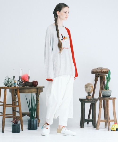 BEDSIDEDRAMA(ベットサイドドラマ)の「bedsidedrama/ベッドサイドドラマ/GREAT FICTION Swater(Tシャツ/カットソー・レディース・グレー/ブラック・1)」の6枚目の写真