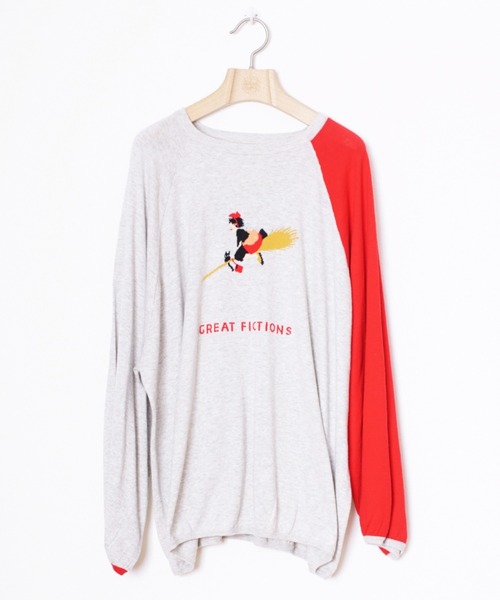 BEDSIDEDRAMA(ベットサイドドラマ)の「bedsidedrama/ベッドサイドドラマ/GREAT FICTION Swater(Tシャツ/カットソー・レディース・グレー/ブラック・1)」の9枚目の写真