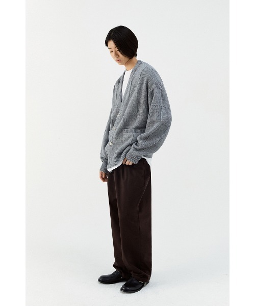VIVASTUDIO（ビバスタジオ）の「OVERSIZED CHECK CARDIGAN（カーディガン/ボレロ・メンズ・グレー/カーキ・MEDIUM/LARGE）」の4枚目の写真