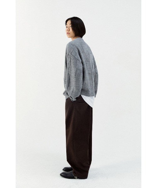VIVASTUDIO（ビバスタジオ）の「OVERSIZED CHECK CARDIGAN（カーディガン/ボレロ・メンズ・グレー/カーキ・MEDIUM/LARGE）」の5枚目の写真