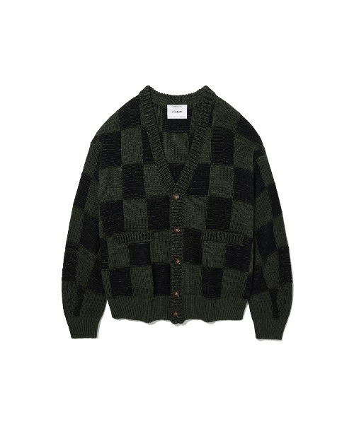 VIVASTUDIO（ビバスタジオ）の「OVERSIZED CHECK CARDIGAN（カーディガン/ボレロ・メンズ・グレー/カーキ・MEDIUM/LARGE）」の16枚目の写真