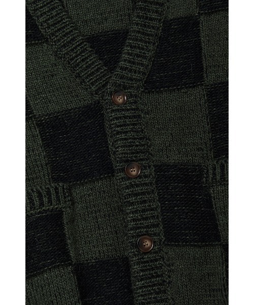 VIVASTUDIO（ビバスタジオ）の「OVERSIZED CHECK CARDIGAN（カーディガン/ボレロ・メンズ・グレー/カーキ・MEDIUM/LARGE）」の18枚目の写真