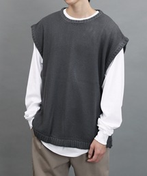 air tokyo sellection | 【ユニセックスで着用可能】アクリル バルキー ニットベスト(ベスト)