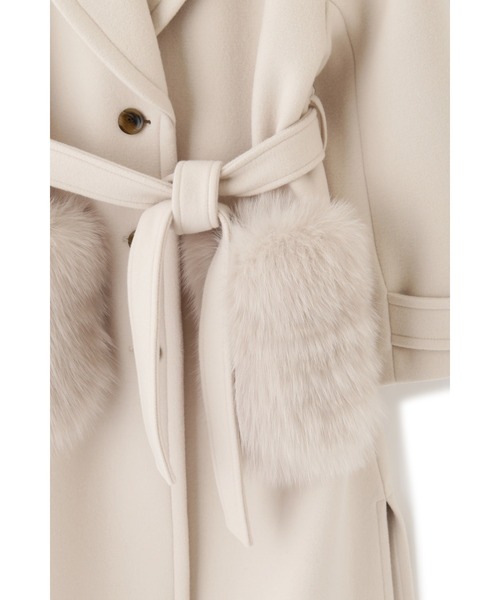 JILL STUART（ジルスチュアート）の「◆【WEB限定】マリンコート（チェスターコート・レディース・ベージュ/ホワイト・SMALL/MEDIUM）」の7枚目の写真