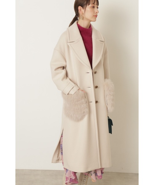 JILL STUART（ジルスチュアート）の「◆【WEB限定】マリンコート（チェスターコート・レディース・ベージュ/ホワイト・SMALL/MEDIUM）」の21枚目の写真